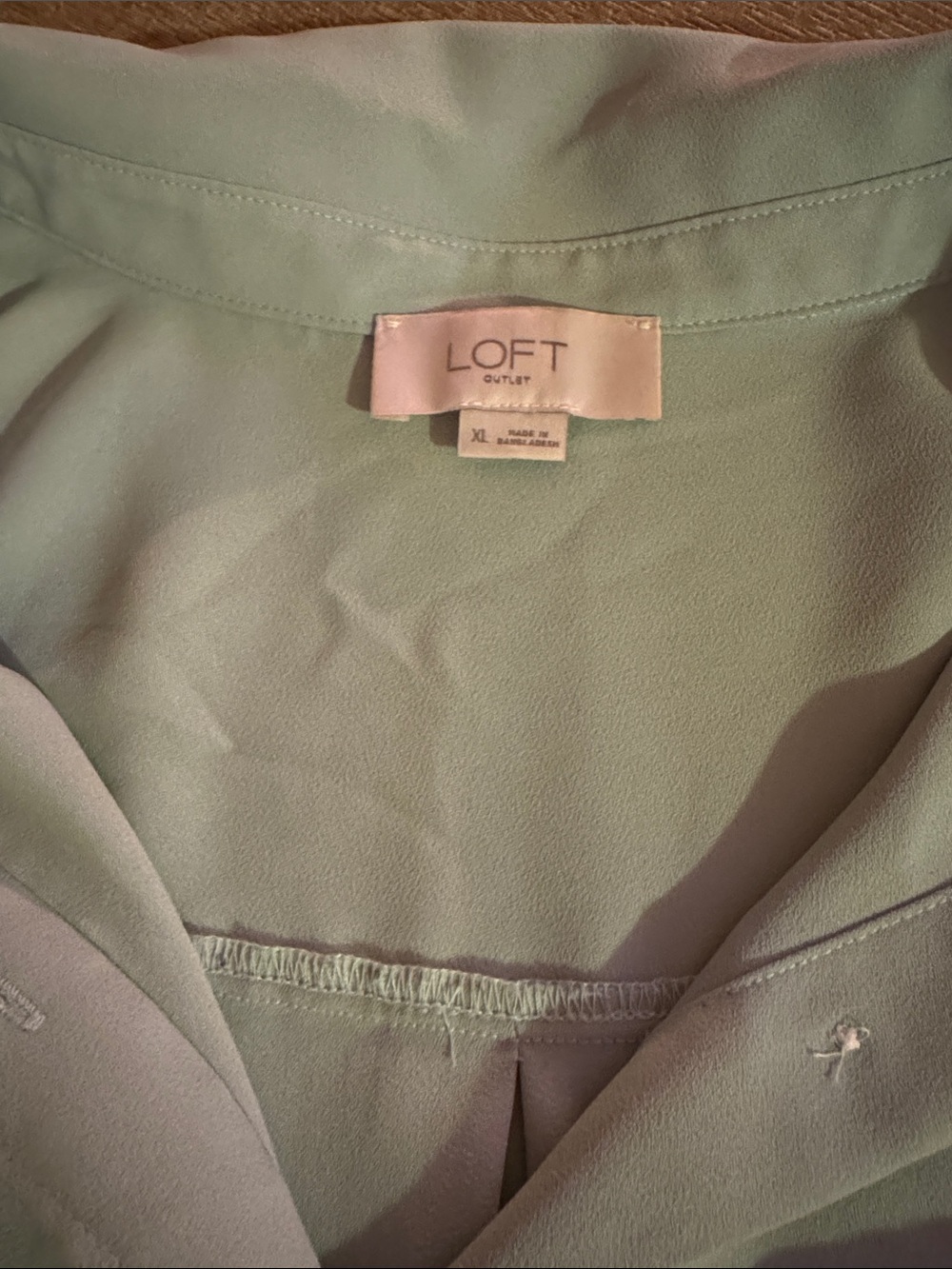 LOFT Light Aqua Women's Button Front Blouse - Picture 2 of 5